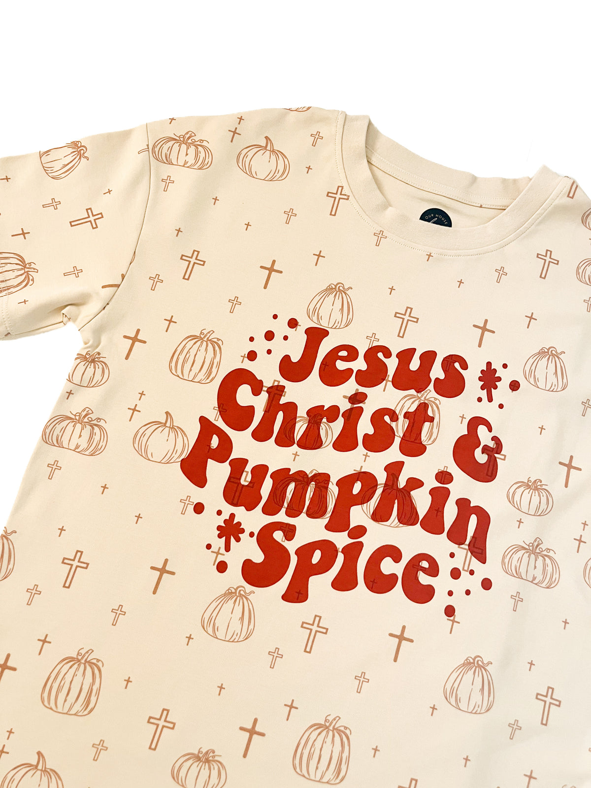Jesus Christ & Pumpkin Spice Oversized Tee