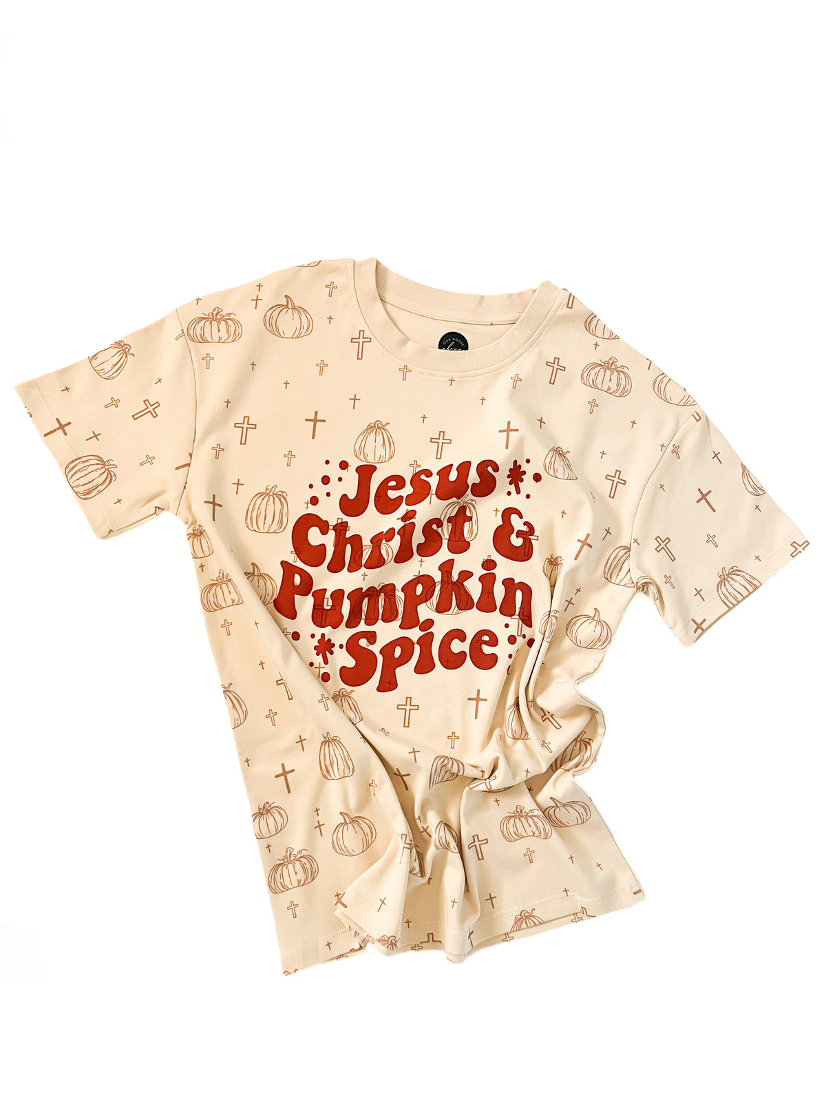 Jesus Christ & Pumpkin Spice Oversized Tee