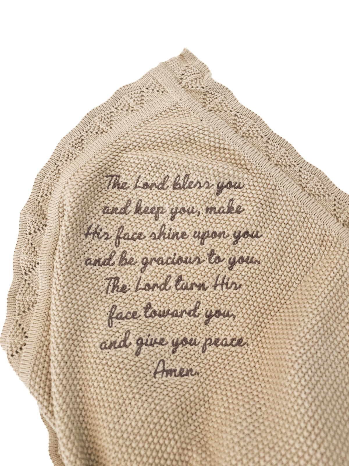 Numbers 6:24-26 Knit Blanket
