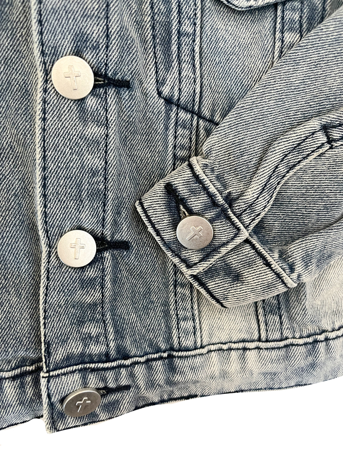 God I'm So Grateful Children's Embroidered Denim Jacket