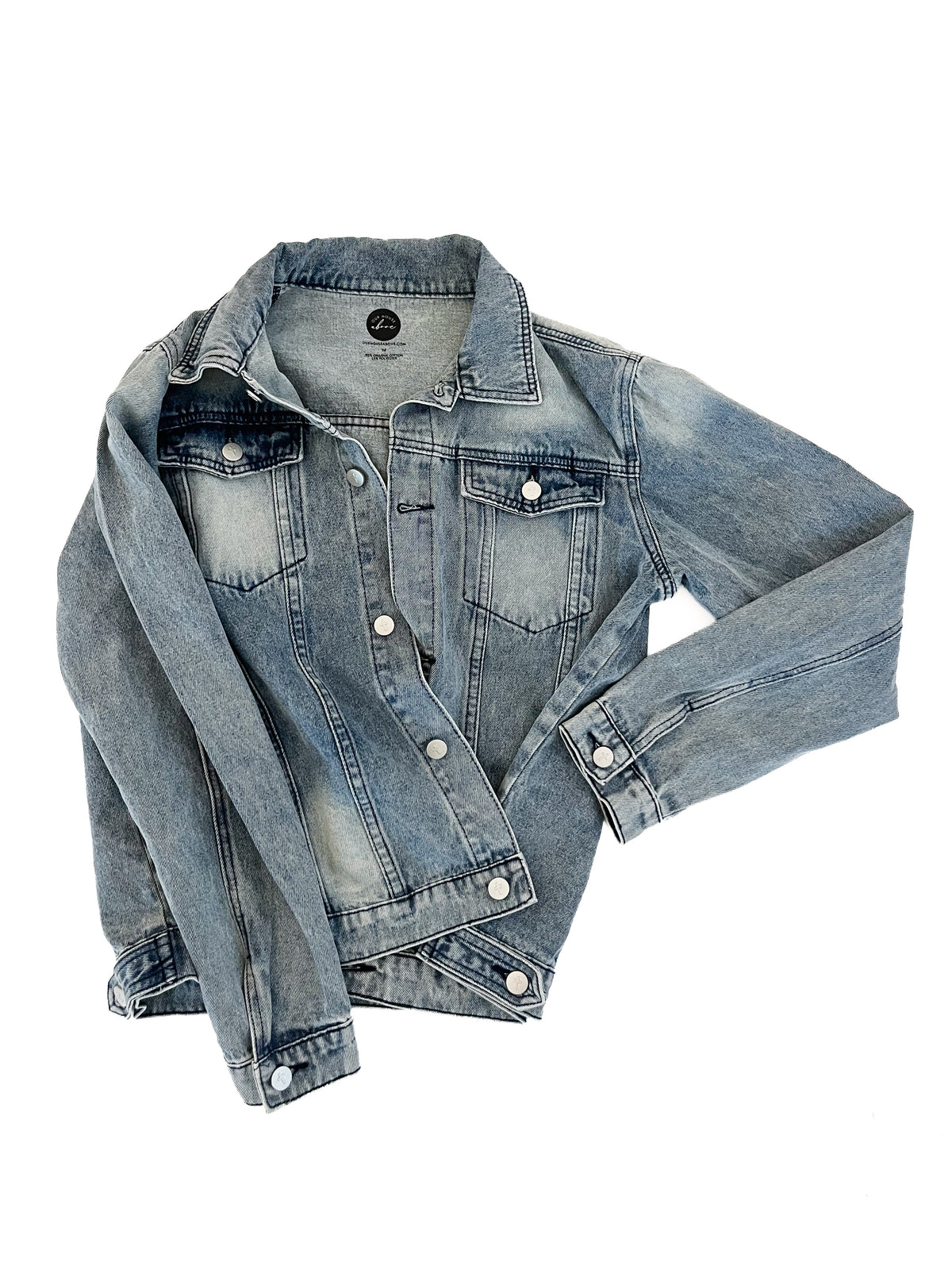 God I'm So Grateful Women's Embroidered Denim Jacket
