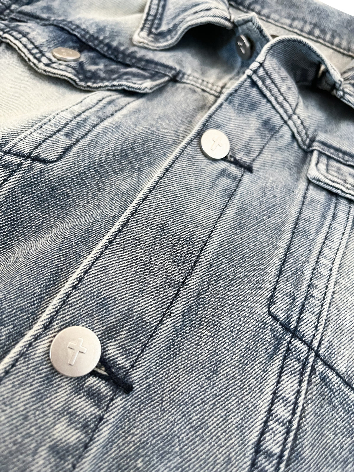 God I'm So Grateful Women's Embroidered Denim Jacket