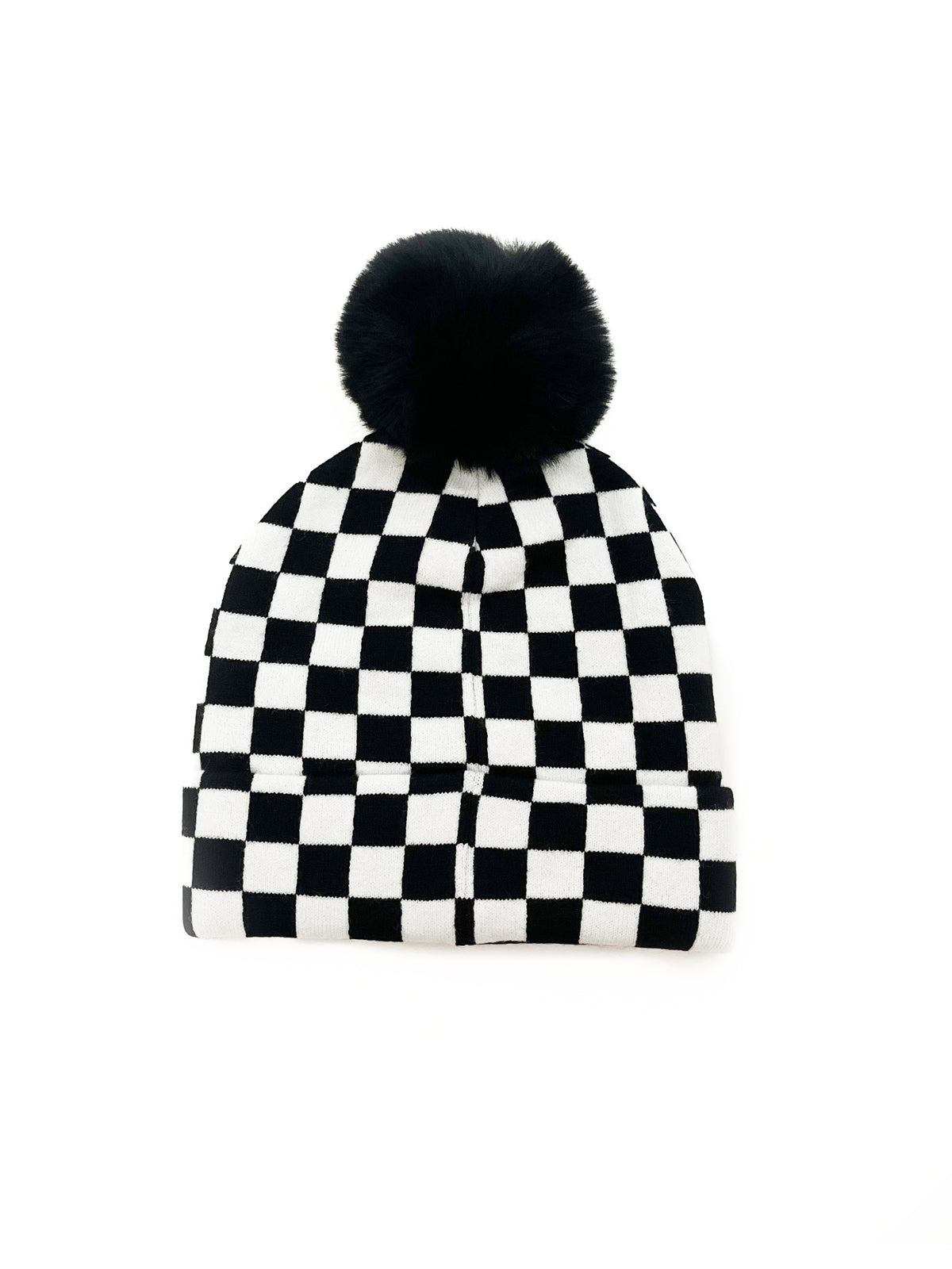 May His Favor Checker Pom Beanie