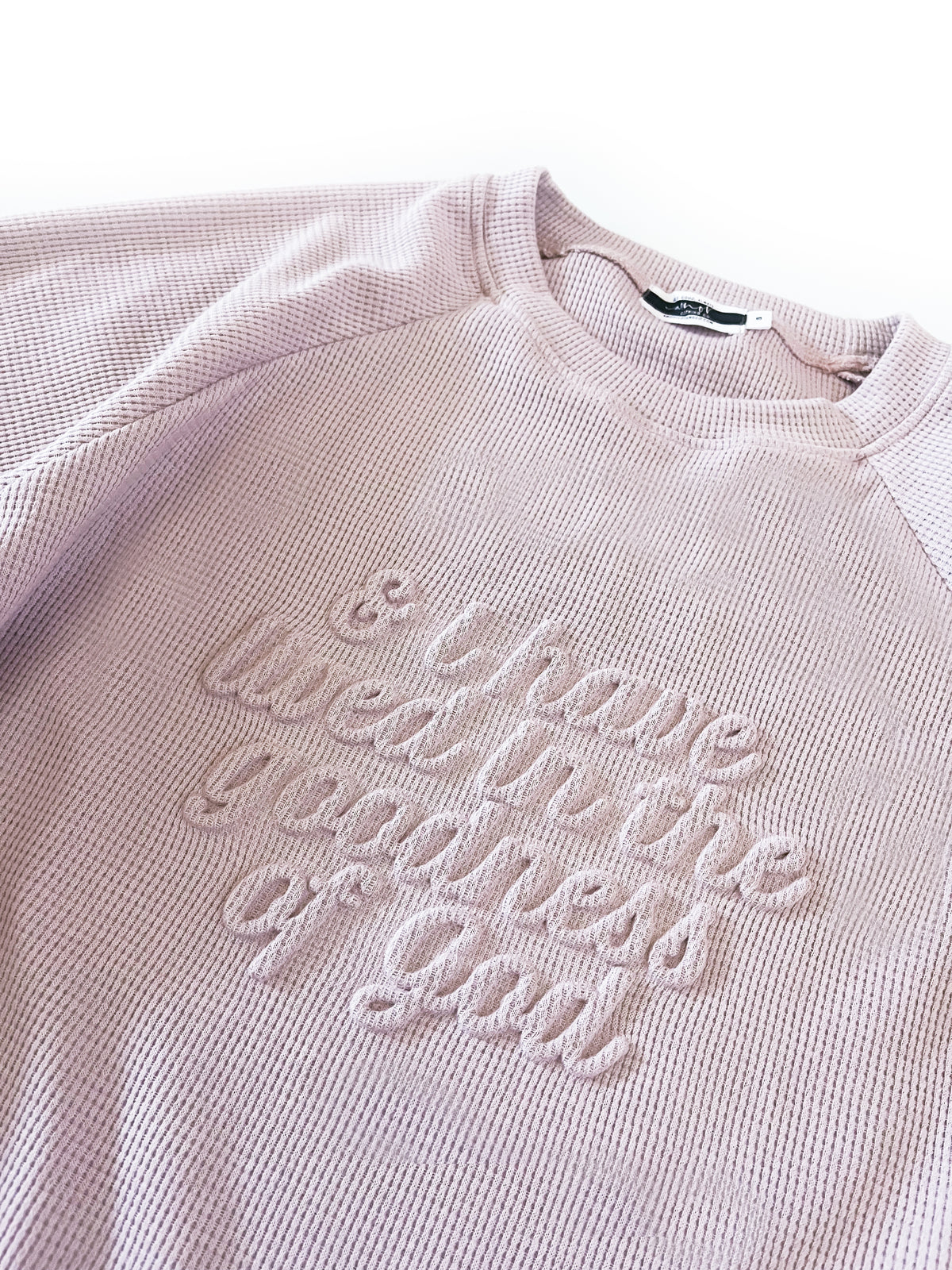 In The Goodness Of God Waffle Womens Crewneck