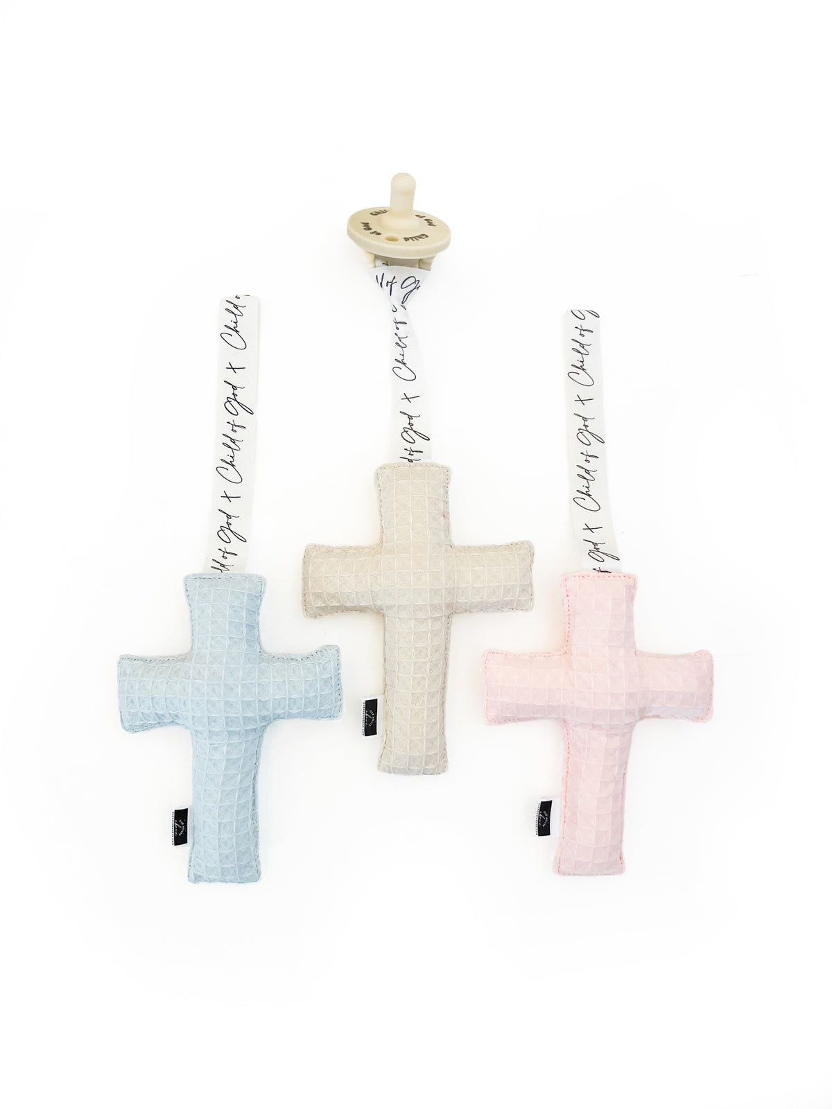 Pacifier Waffle Cross Lovey