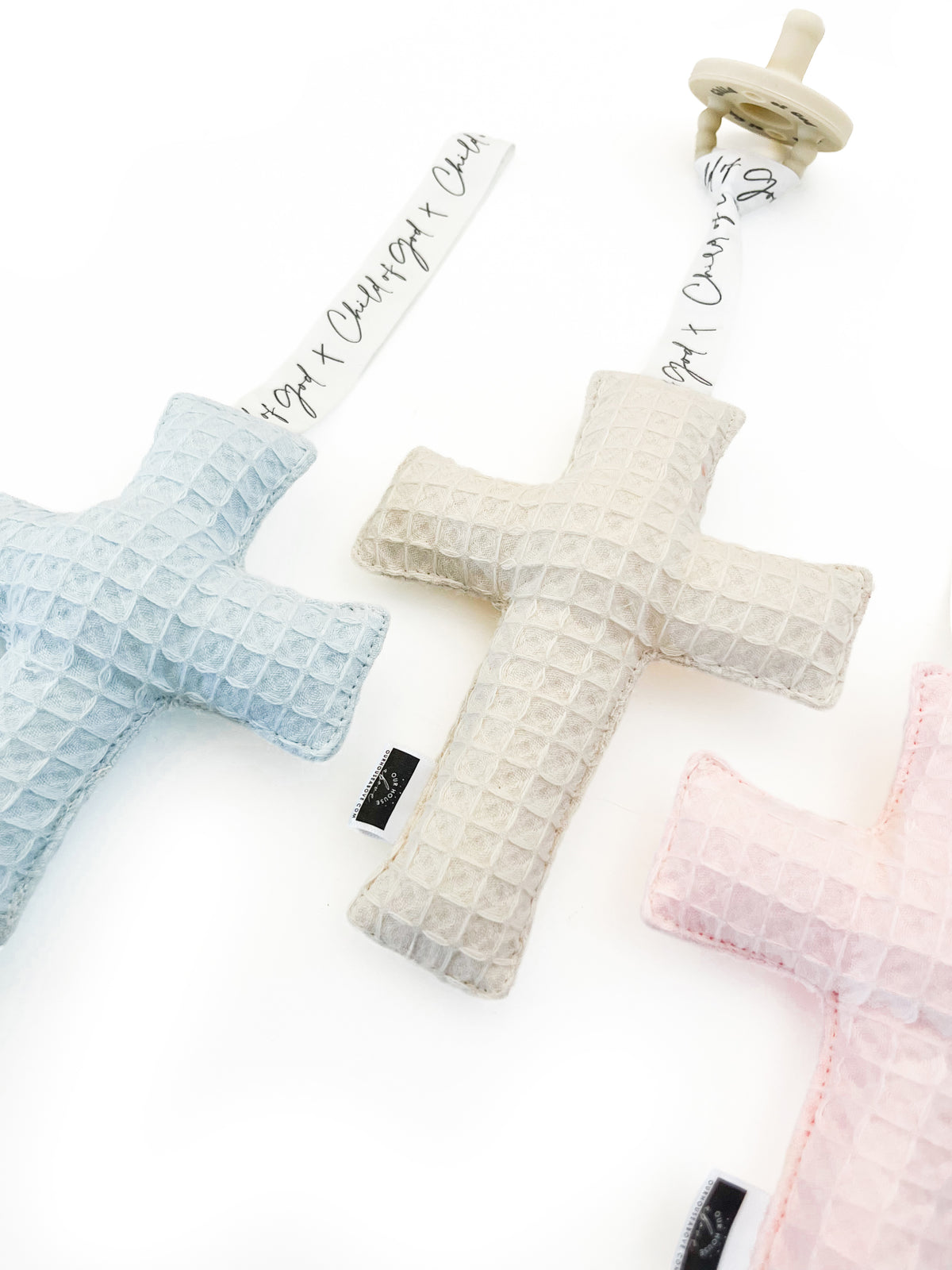 Pacifier Waffle Cross Lovey