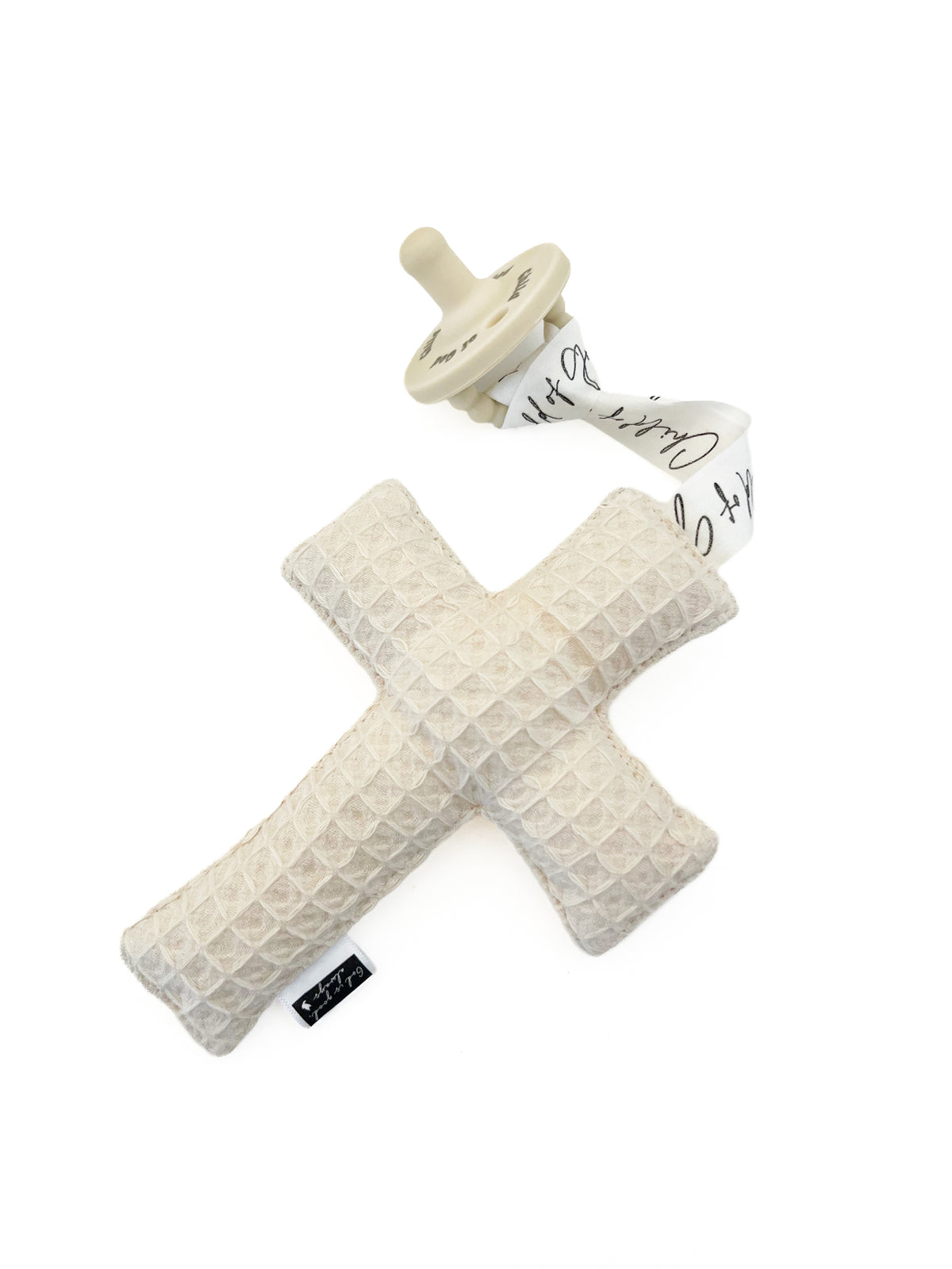 Pacifier Waffle Cross Lovey