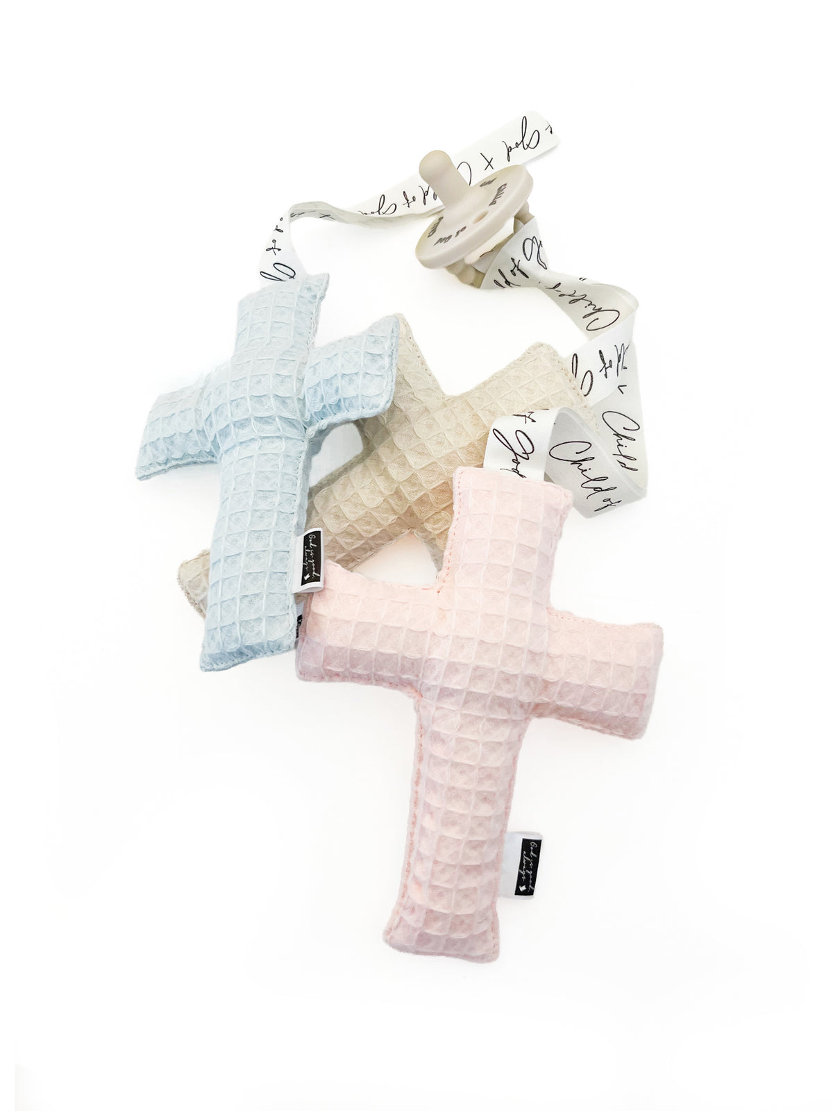 Pacifier Waffle Cross Lovey