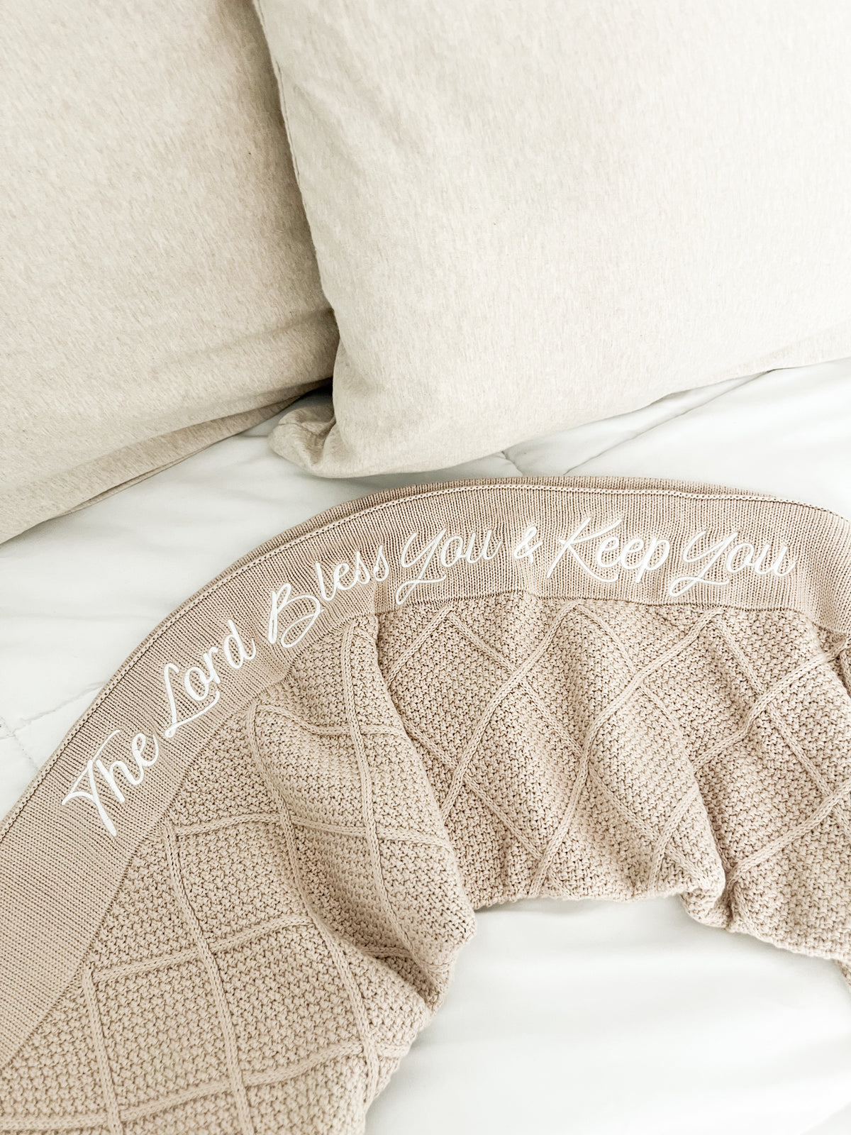 The Lord Bless You & Keep You Embroidered Blanket