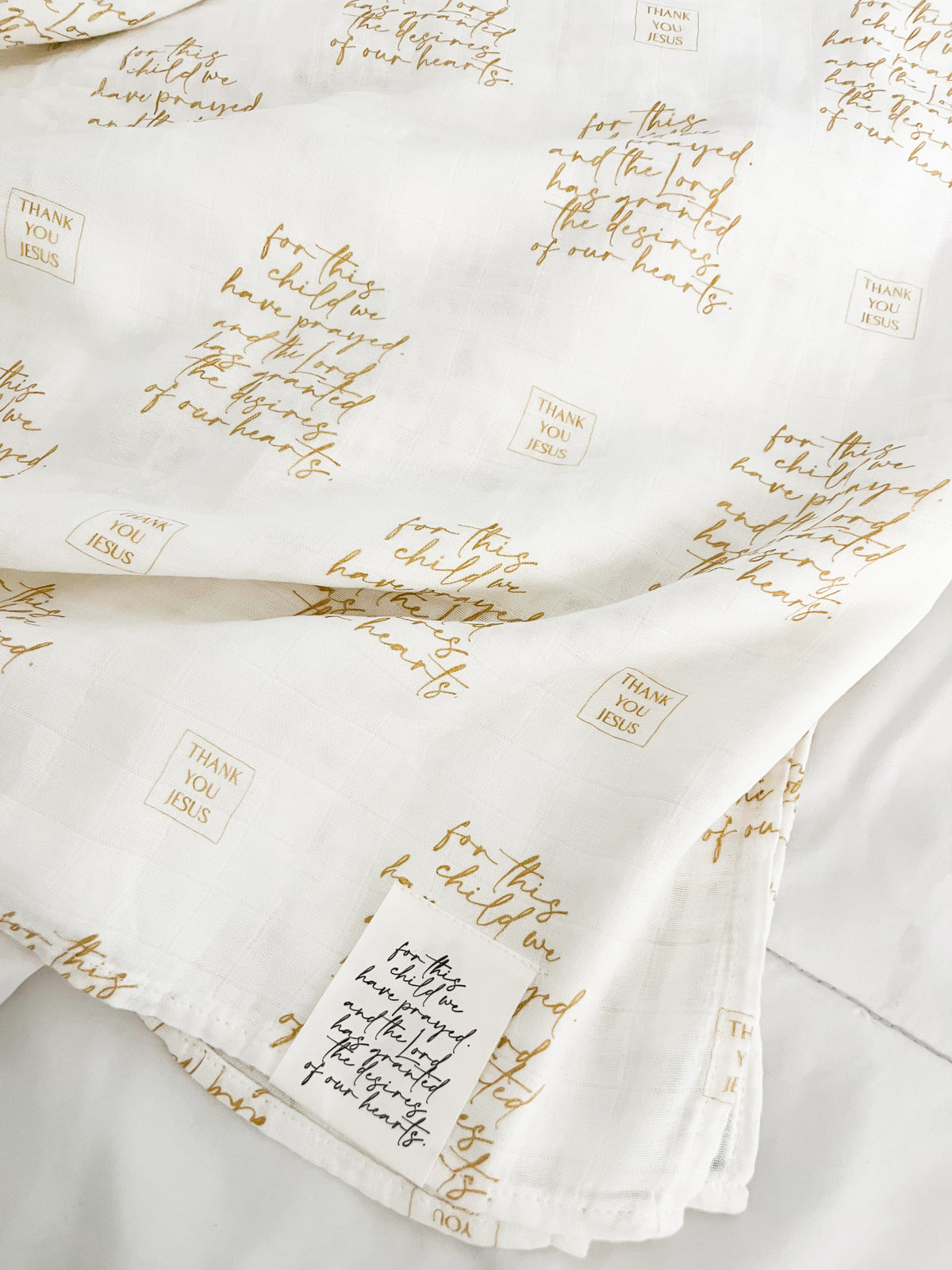 For This Child We Have Prayed Swaddle Blanket
