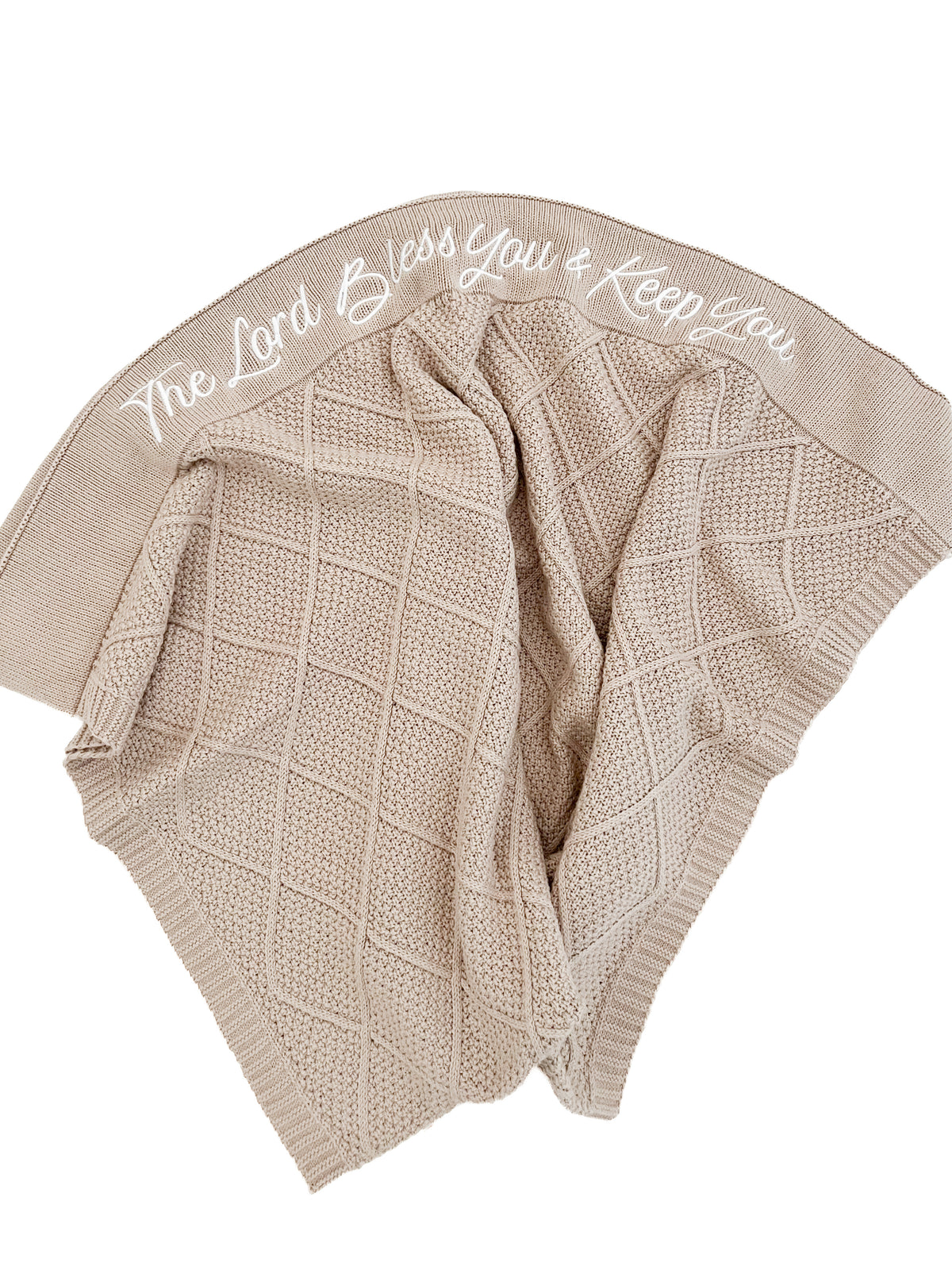 The Lord Bless You & Keep You Embroidered Blanket