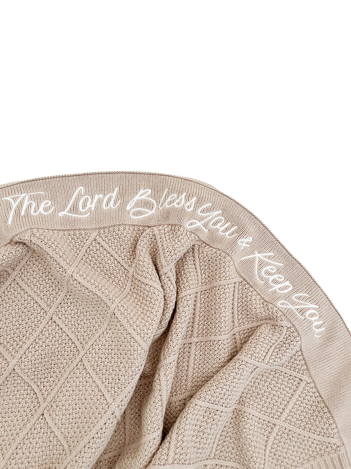 The Lord Bless You & Keep You Embroidered Blanket
