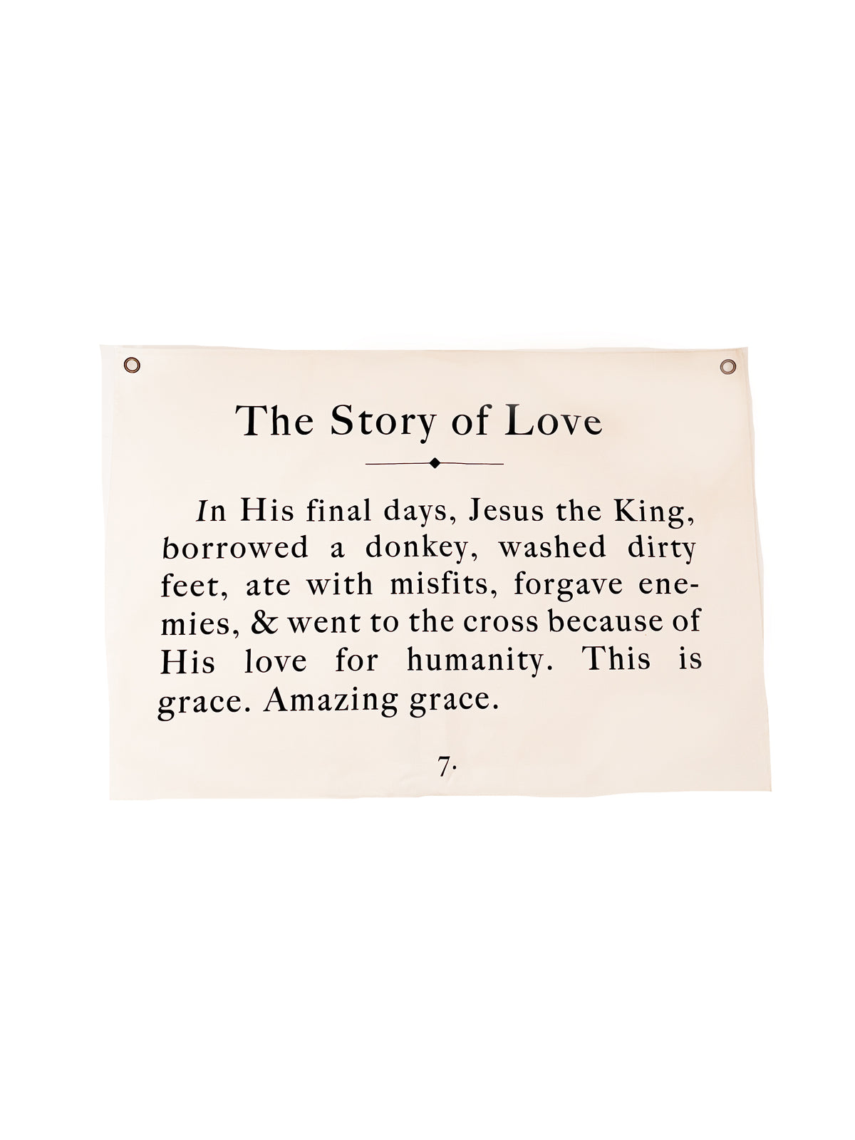 The Story of Love Canvas Flag