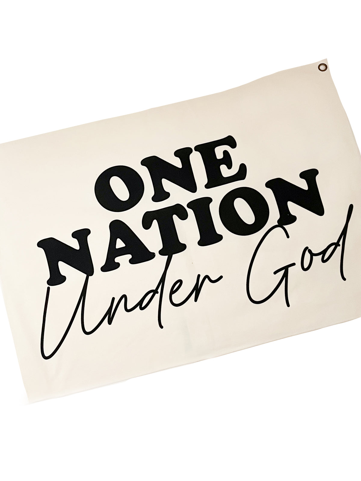 One Nation Under God Canvas Flag