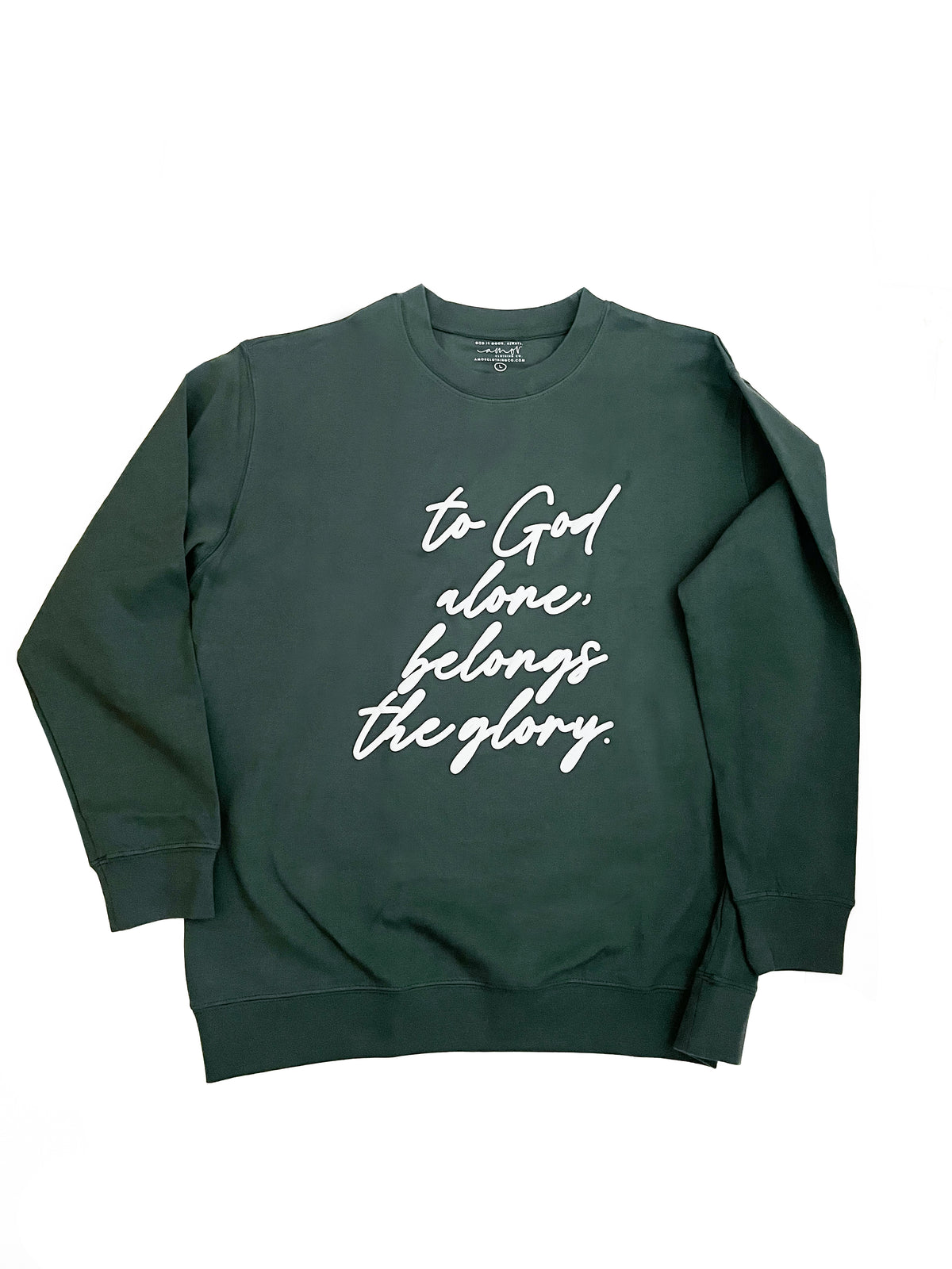 To God Alone Women's Crewneck Puff Sweater