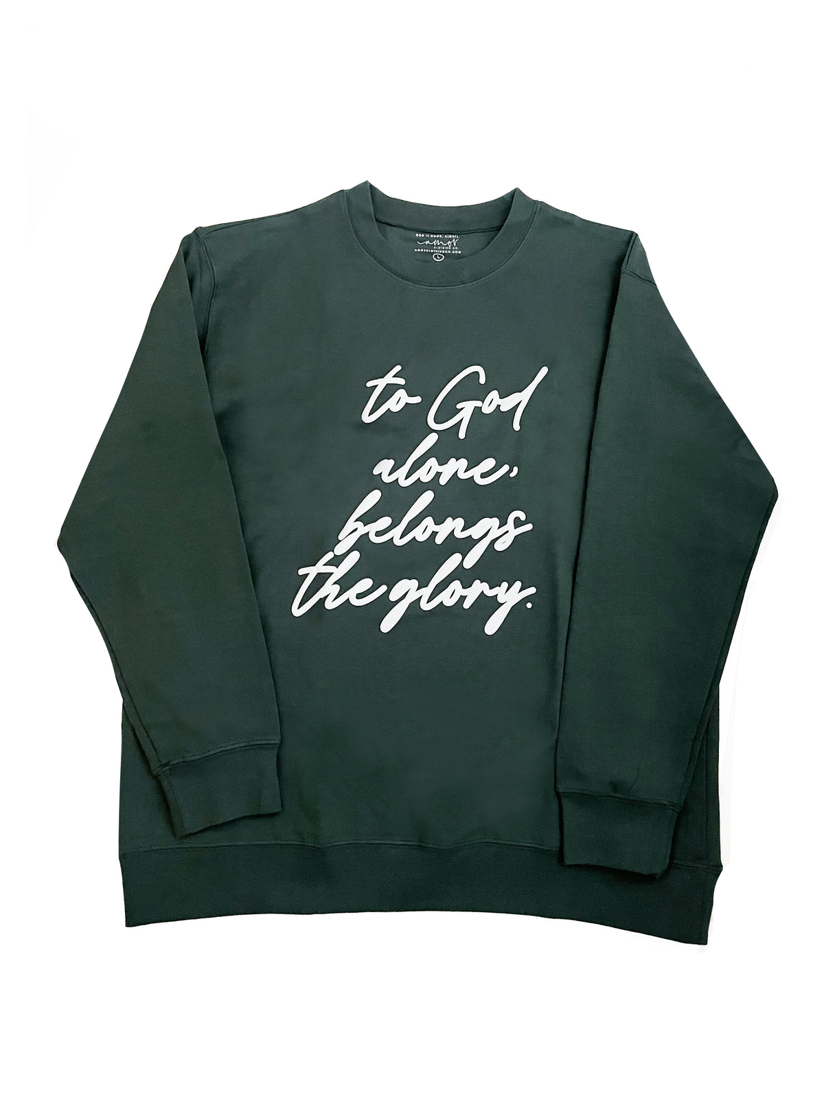 To God Alone Women's Crewneck Puff Sweater