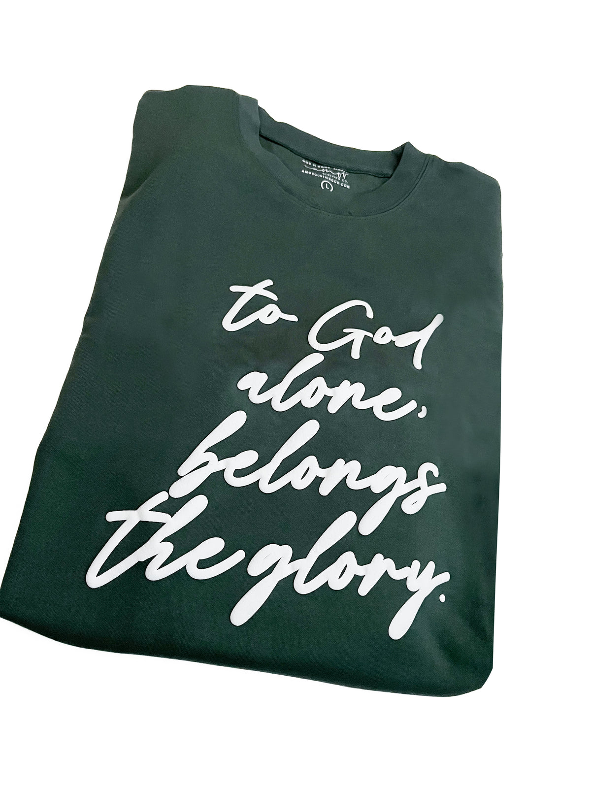 To God Alone Women's Crewneck Puff Sweater