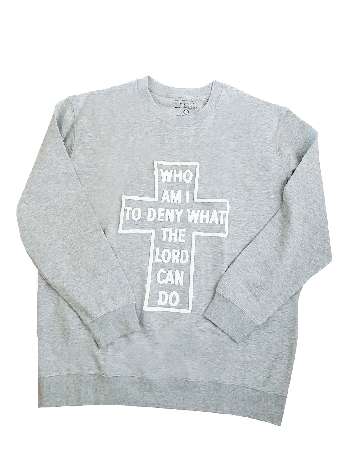 Who am I to Deny Women's Crewneck Puff Sweater