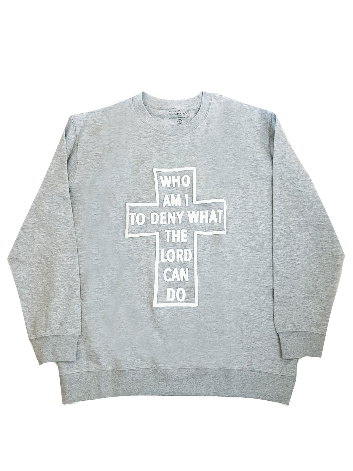 Who am I to Deny Women's Crewneck Puff Sweater