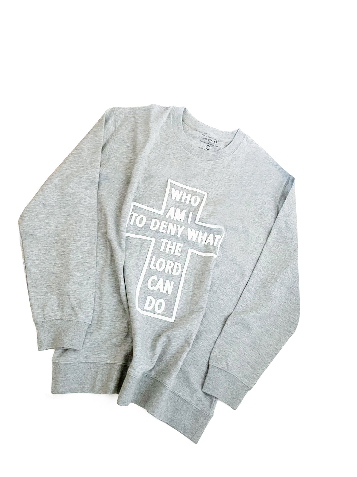 Who am I to Deny Women's Crewneck Puff Sweater