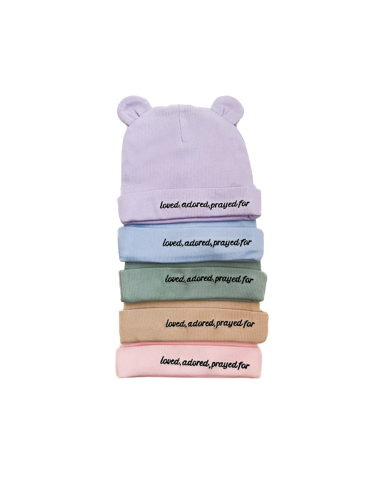 Loved, Adored, Prayed For Bear Beanie