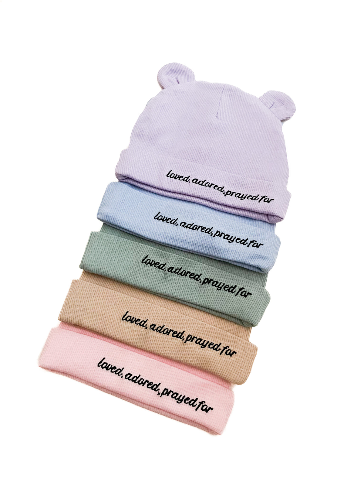 Loved, Adored, Prayed For Bear Beanie