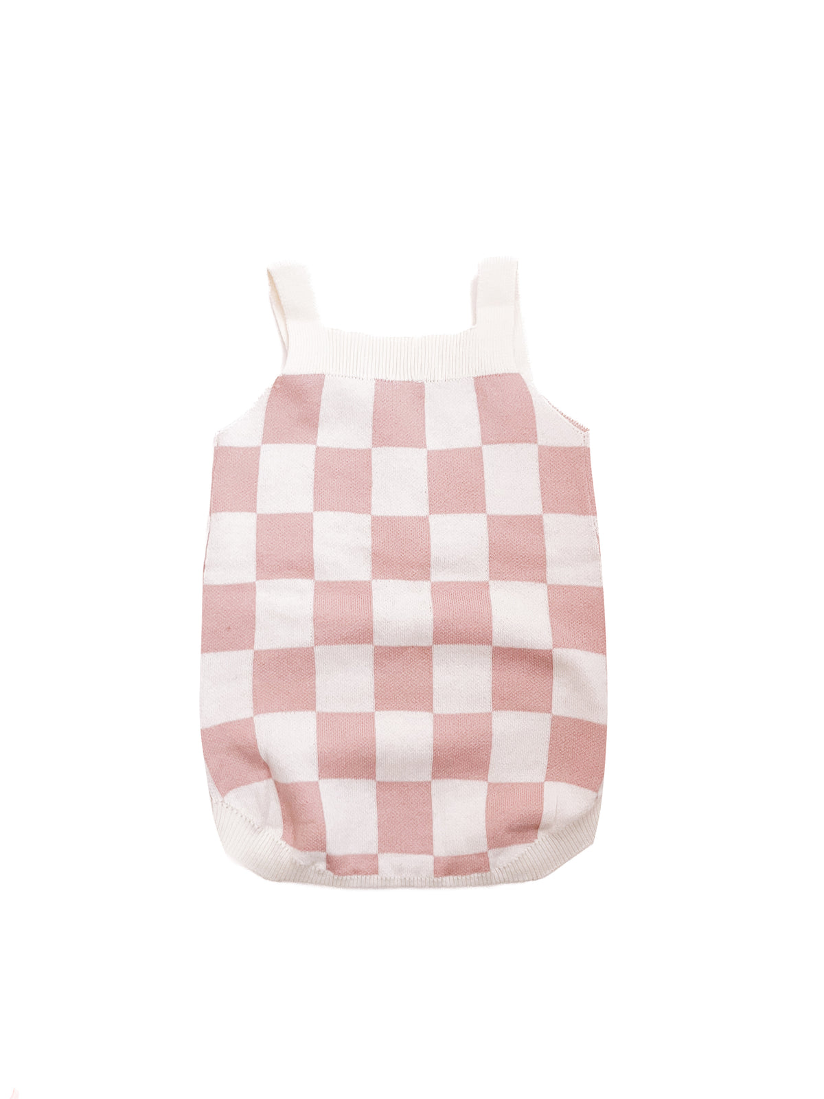 She is Far More Precious Knit Checkered Bodysuit