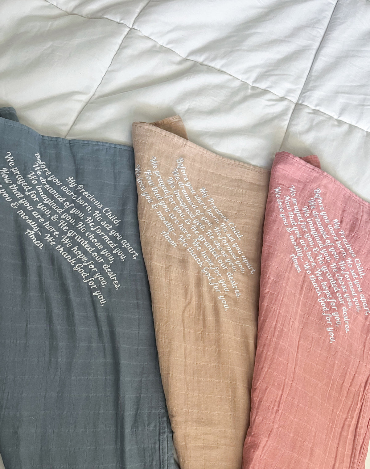 My Precious Child Embroidered Swaddle Blanket