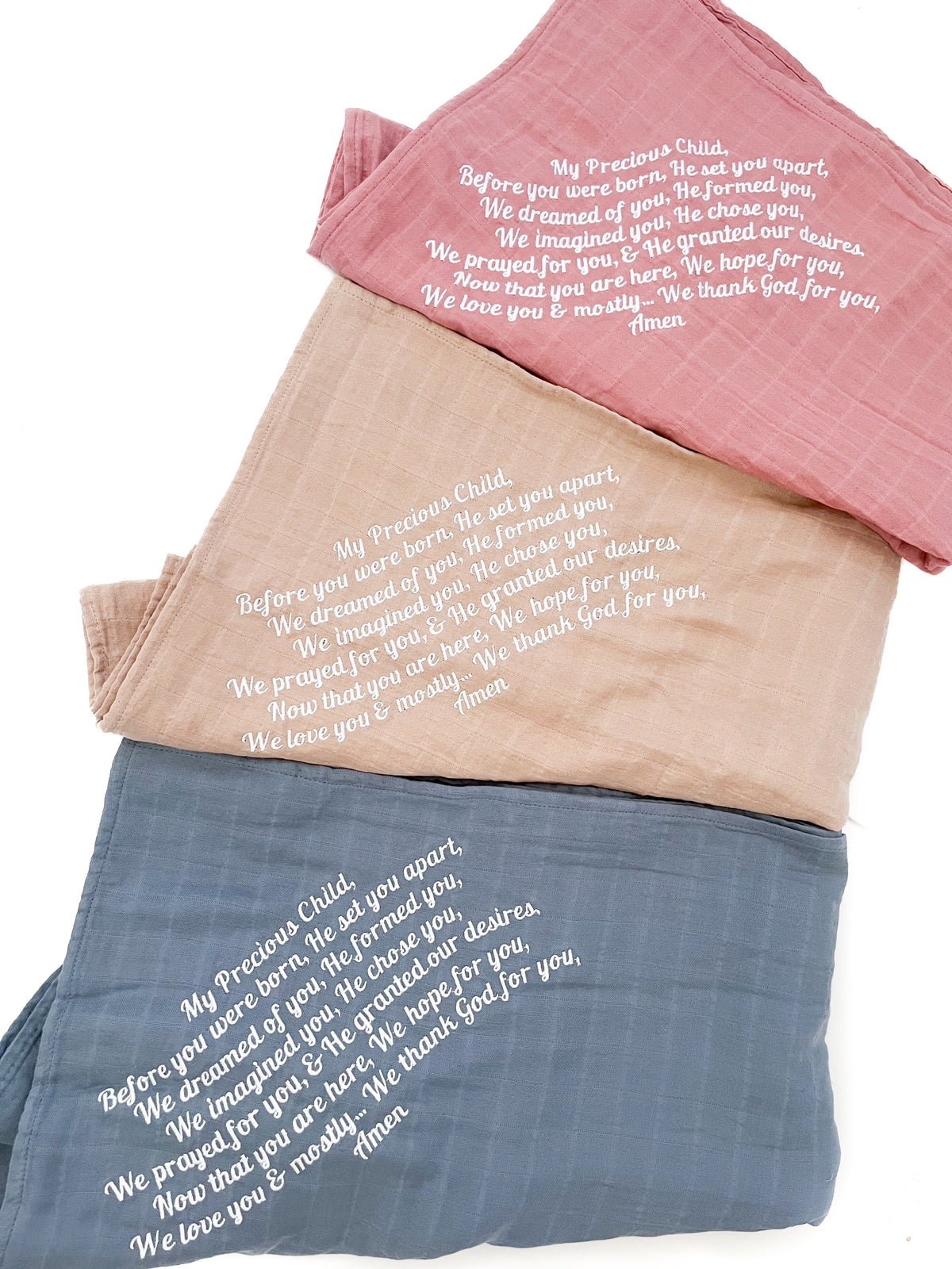 My Precious Child Embroidered Swaddle Blanket