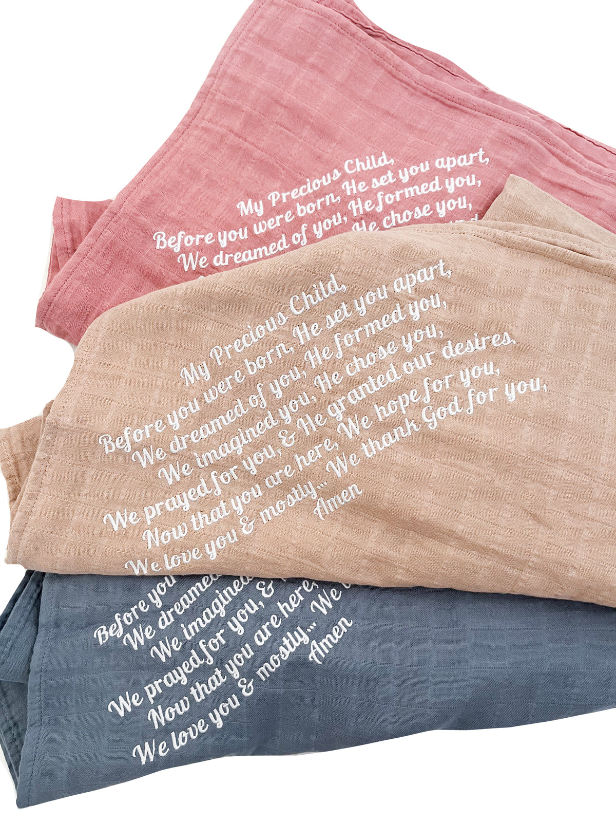 My Precious Child Embroidered Swaddle Blanket