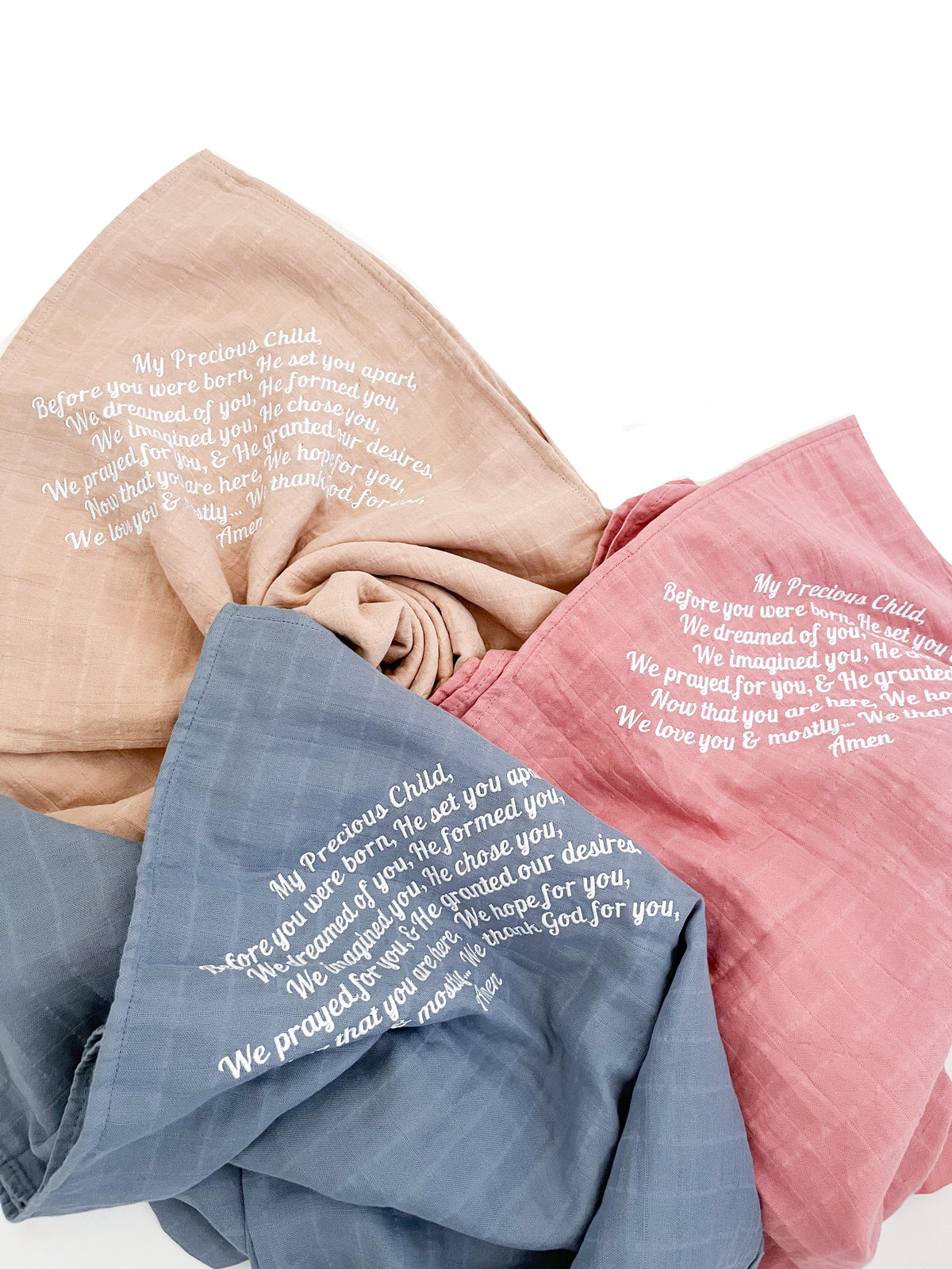 My Precious Child Embroidered Swaddle Blanket