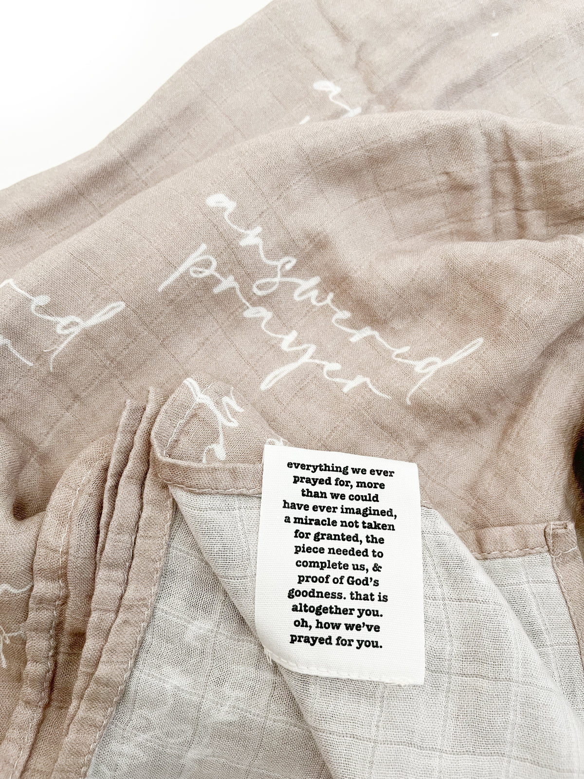 Answered Prayer Swaddle Blanket