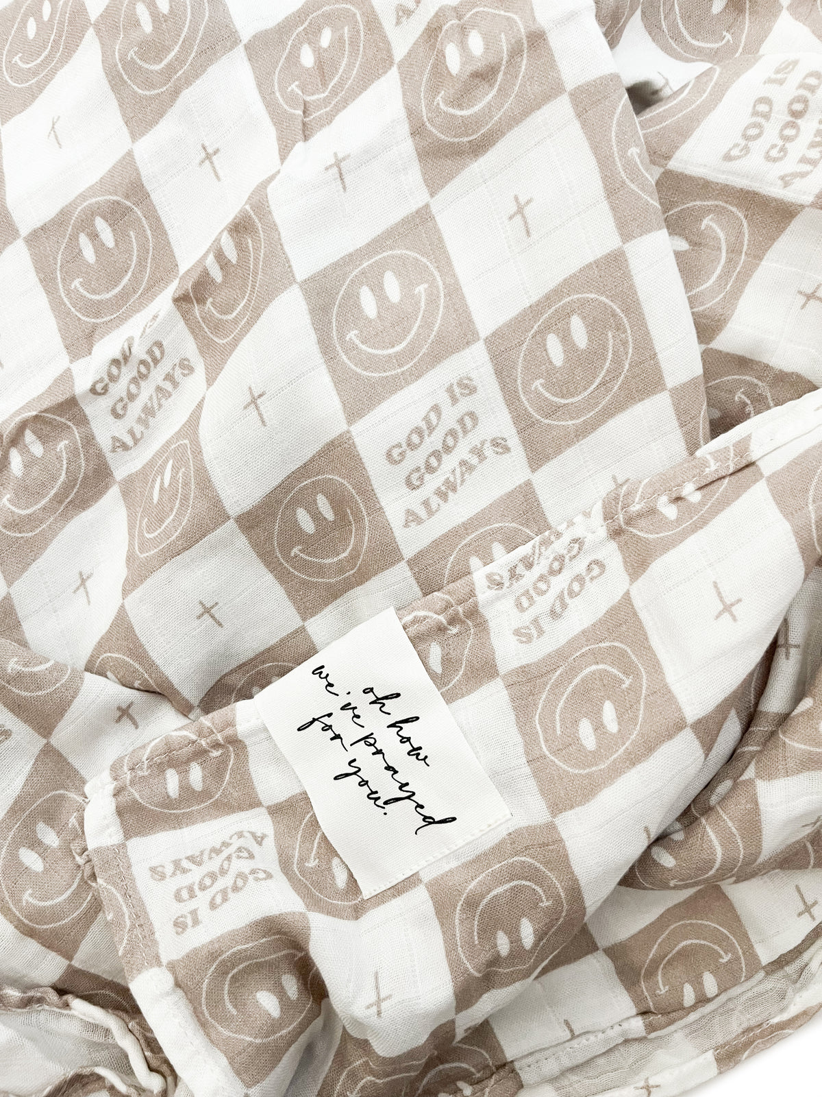 God is Good Always Smiley and Cross Swaddle Blanket