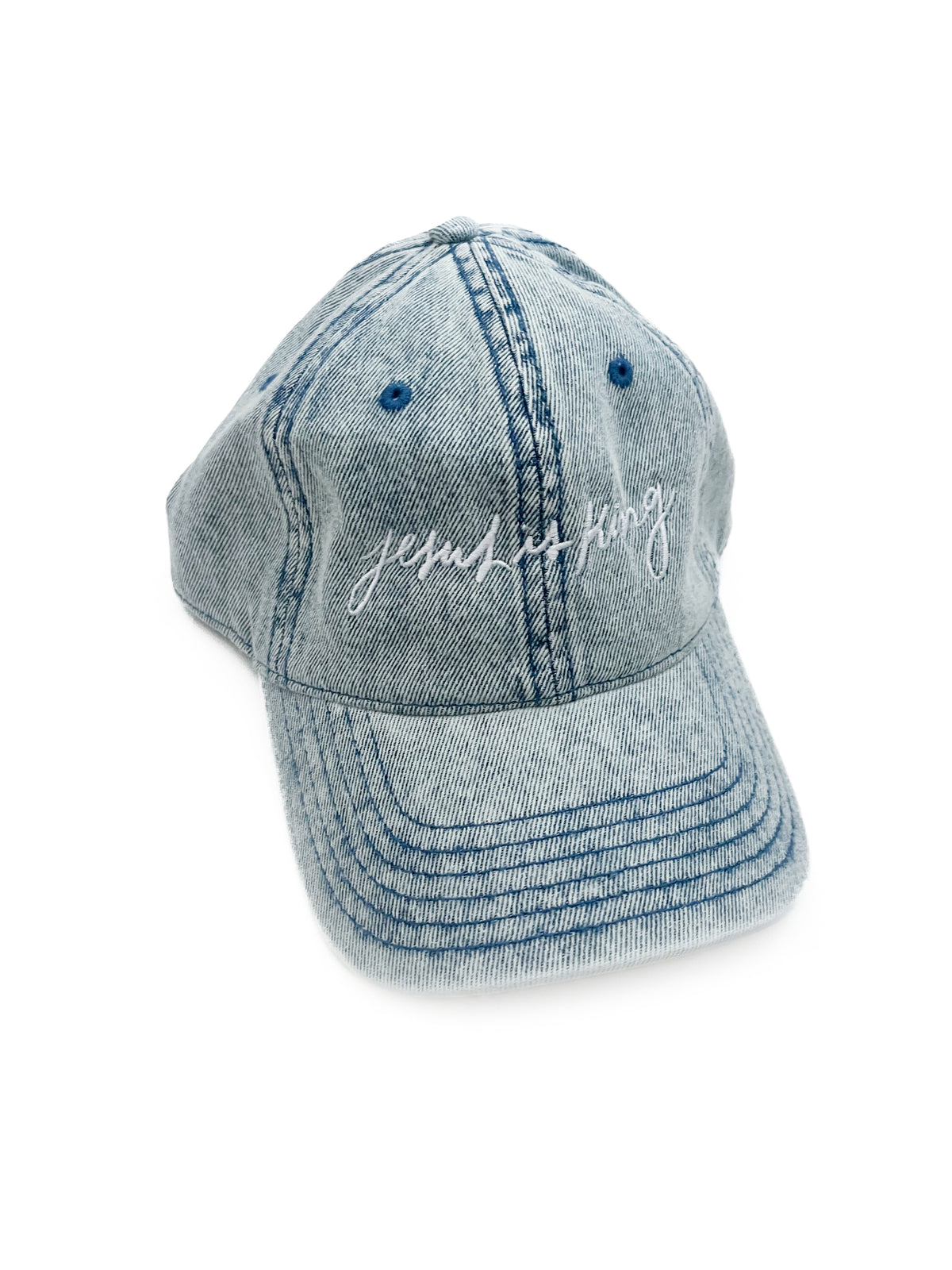 Jesus is King Denim Hat