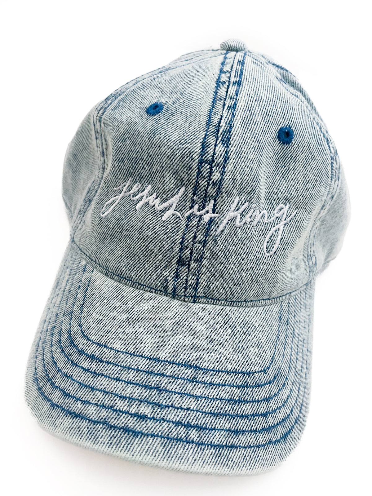 Jesus is King Denim Hat