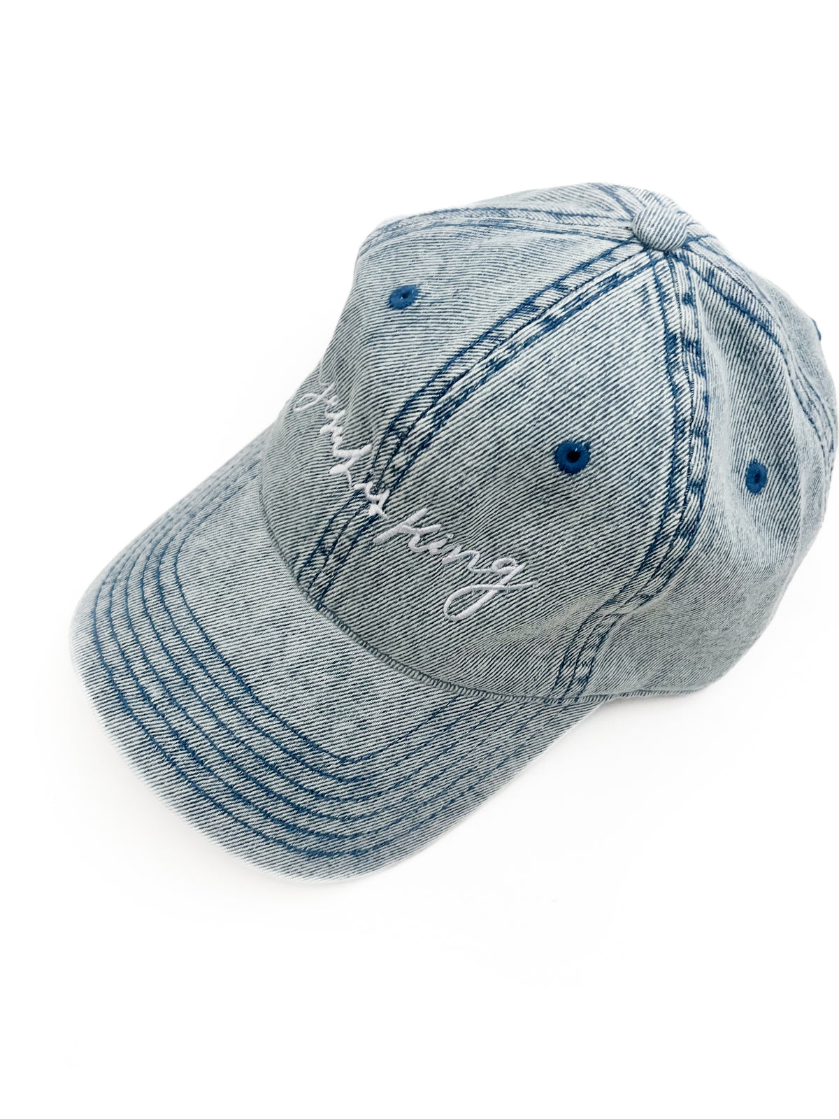 Jesus is King Denim Hat