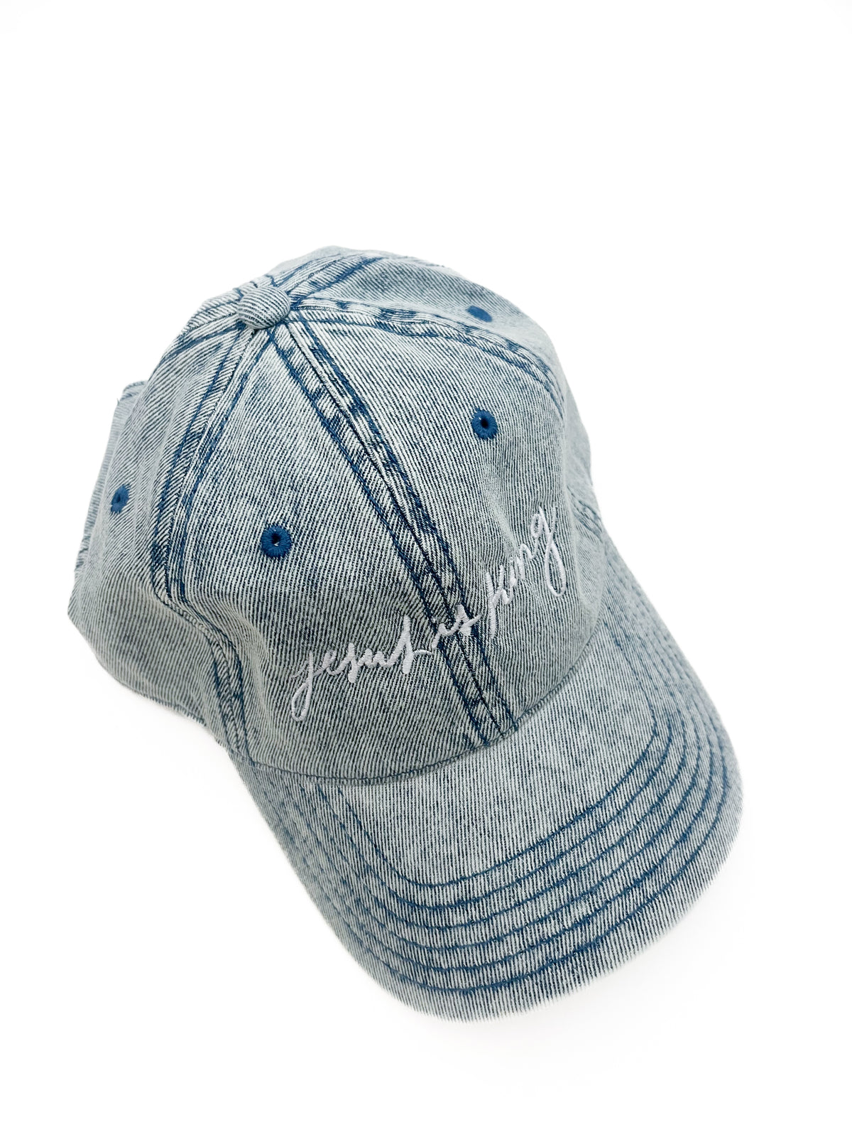 Jesus is King Denim Hat