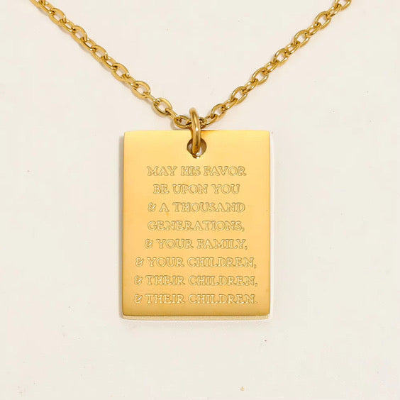 May His Favor Charm Necklace