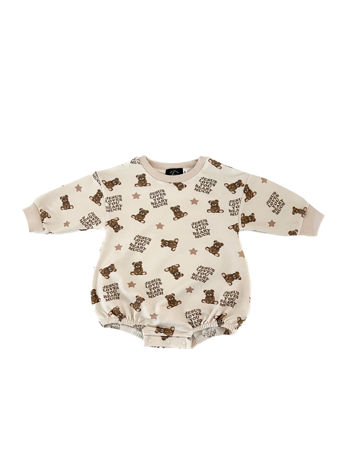 Jesus Loves You Beary Much Bubble Jumpsuit