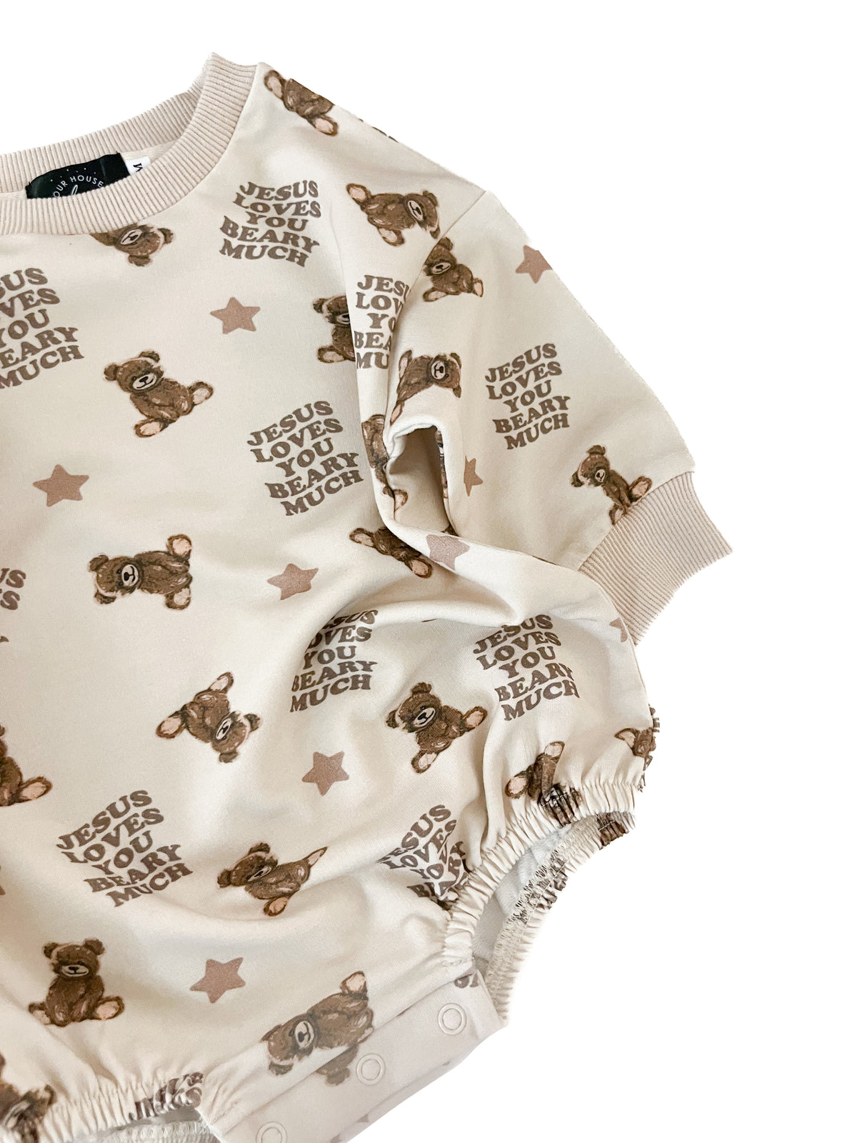 Jesus Loves You Beary Much Bubble Jumpsuit