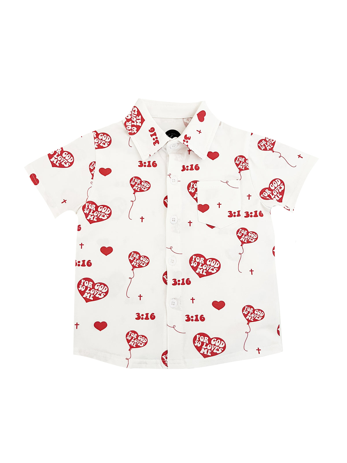 For God So Loves Me Collared Shirt