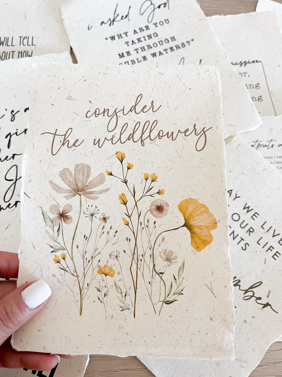 Consider The Wildflowers Cotton Print