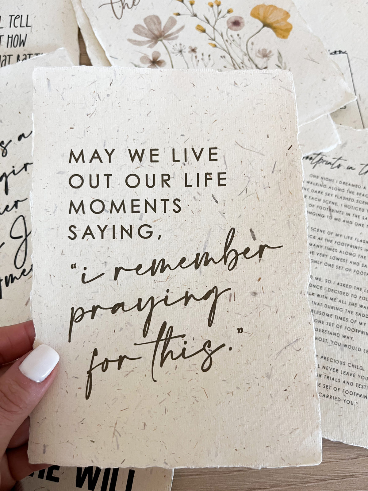 May We Live Out Our Life Cotton Print