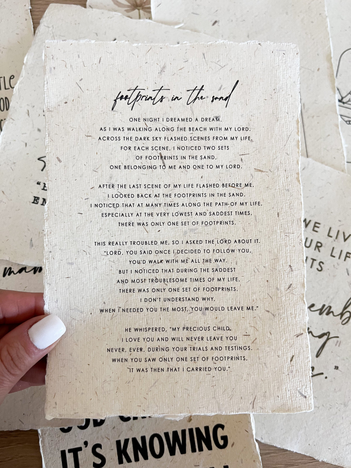 Footprints In The Sand Cotton Print