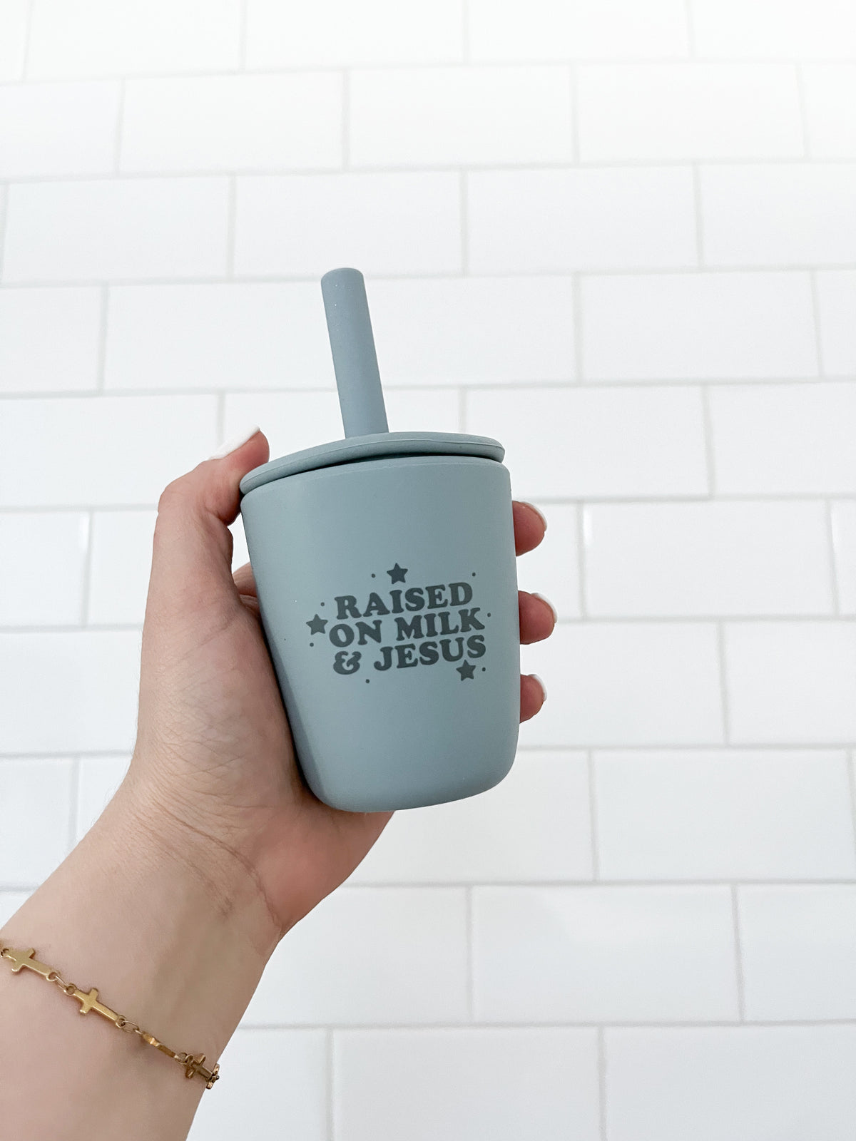 Raised On Milk & Jesus Training Sippy Cup