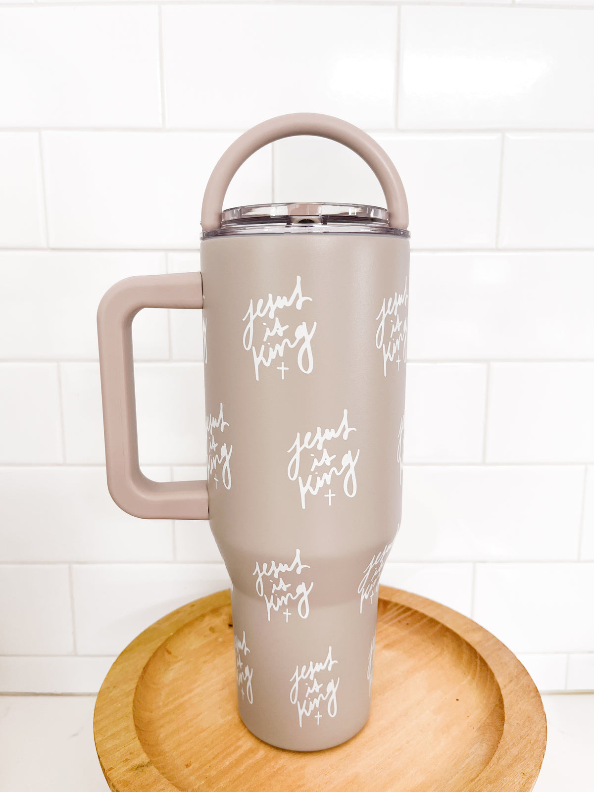 Jesus is King Handle Tumbler