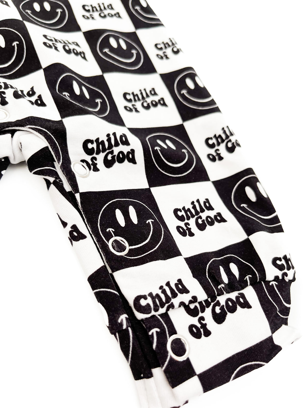 Child of God Smiley Checker Bodysuit