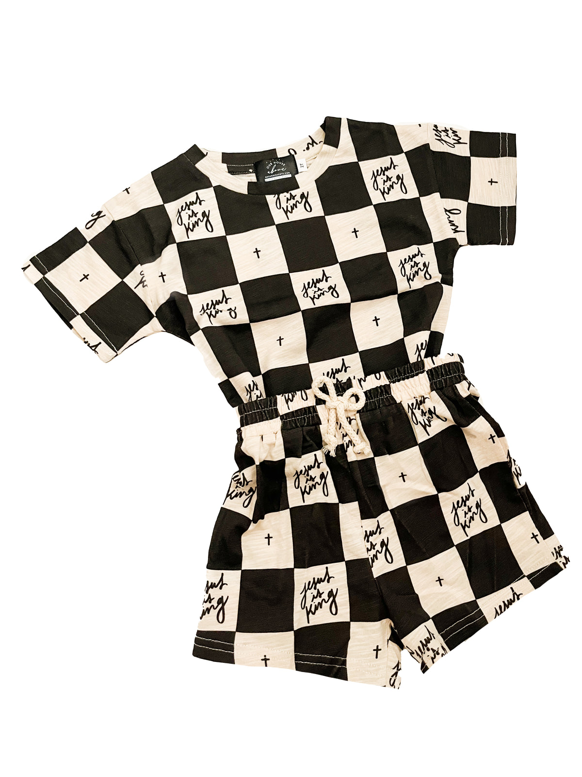 Jesus is King Checker Shorts & Tee Set
