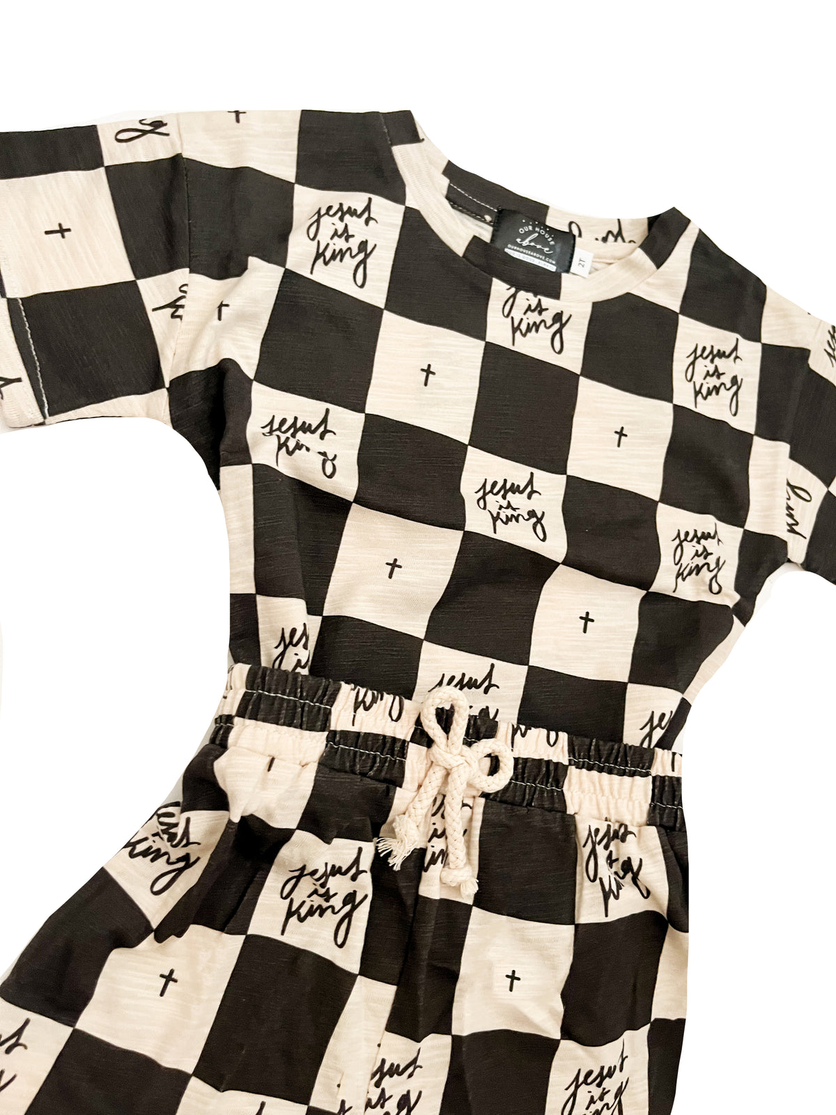 Jesus is King Checker Shorts & Tee Set