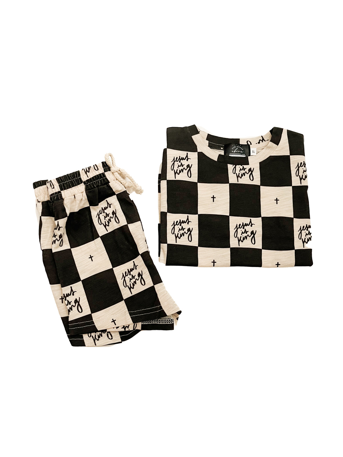 Jesus is King Checker Shorts & Tee Set